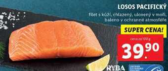 Lidl Losos pacifický, cena za 100 g nabídka