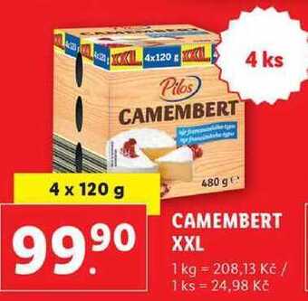 Lidl Camembert xxl, 4x 120 g nabídka