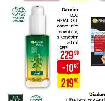 Teta Garnier bio hemp oil obnovující oční olej s konopím nabídka