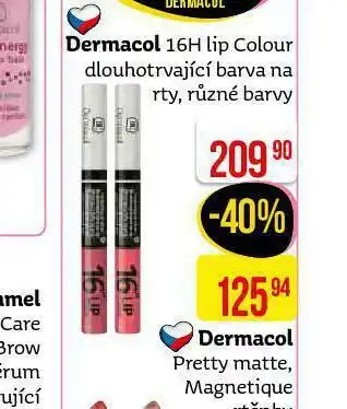 Teta Dermacol 16h lip color barva na rty nabídka