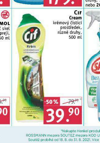 Rossmann Cif cream nabídka