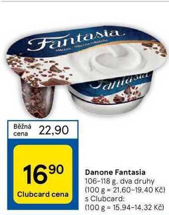 Tesco Danone fantasia 106-118 g nabídka