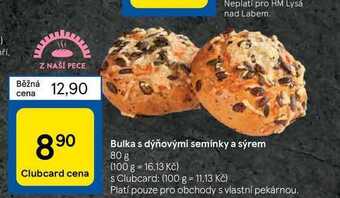 Tesco Bulka s dýňovými seminky a sýrem 80 g nabídka