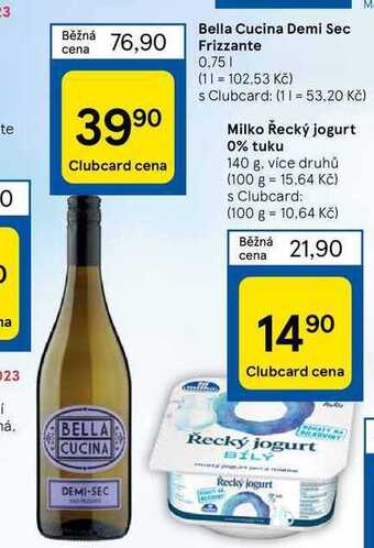 Tesco Bella cucina demi sec frizzante 0,75 l nabídka