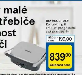 Tesco Daewoo di-9471 kontaktní gril 1500 w nabídka