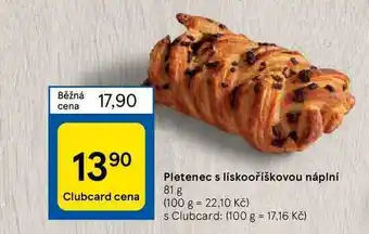 Tesco Pletenec s lískooříškovou náplní 81 g nabídka