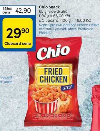 Tesco Chio snack 65 g nabídka