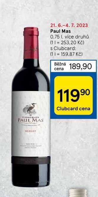 Tesco Paul mas 0.75 l nabídka