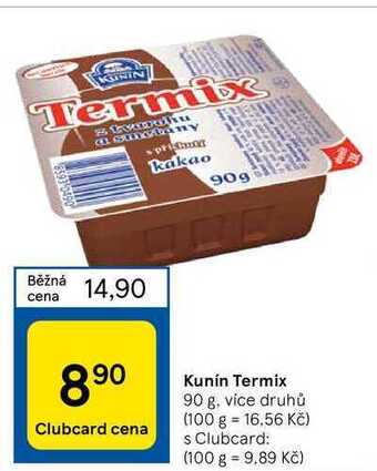 Tesco Kunín termix 90 g nabídka