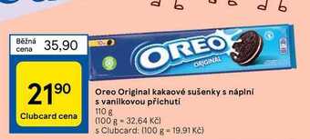 Tesco Oreo original kakaové sušenky s náplni s vanilkovou příchutí 110 g nabídka