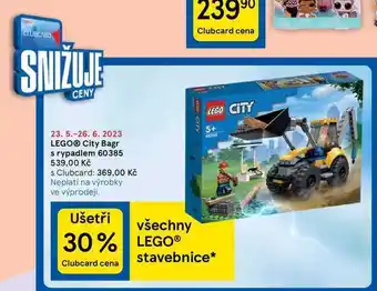 Tesco Lego® city bagr s rypadlem nabídka