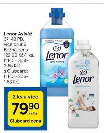 Tesco Lenor aviváž 37-49 pd nabídka