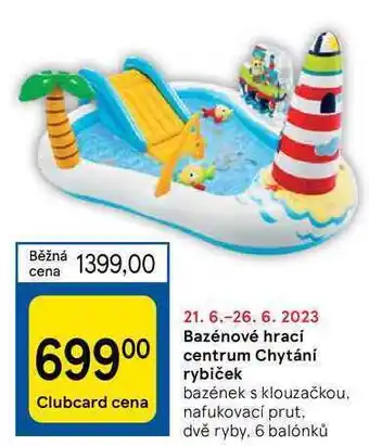 Tesco Bazénové hrací centrum chytání rybiček nabídka