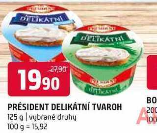 Terno Président delikátní tvaroh 125 g nabídka