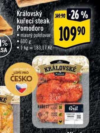Albert Královský kuřecí steak pomodoro 600 g nabídka