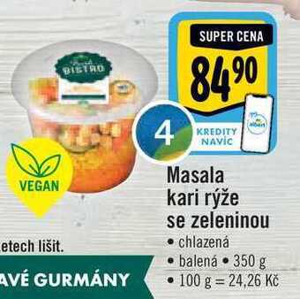 Albert Masala kari rýže se zeleninou chlazená balená 350 g nabídka