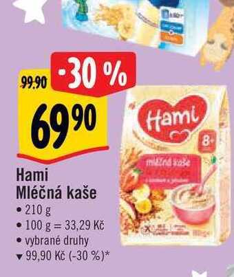 Albert Hami mléčná kaše • 210 g nabídka