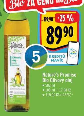 Albert Nature's promise bio olivový olej • 500 ml nabídka