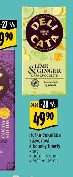 Albert Hořká čokoláda zázvorová s kousky limety 90 g nabídka