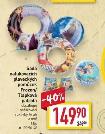 Billa Sada nafukovacích plaveckých pomůcek frozen/ tlapková patrola obsahuje: nafukovací rukávky, kruh a míč 1 ks nabídka