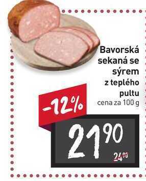 Billa Bavorská sekaná se sýrem z teplého pultu cena za 100 g nabídka