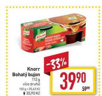 Billa Knorr bohatý bujon 112 g nabídka