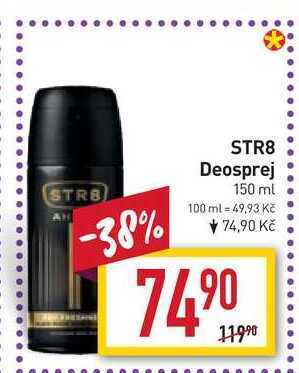 Billa Str8 deosprej 150 ml nabídka