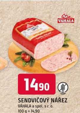 Trefa Sendvičový nářez váhala 100g nabídka
