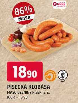 Trefa Písecká klobása 100g nabídka