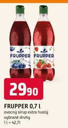 Trefa Frupper 0,7 l ovocný sirup extra hustý nabídka