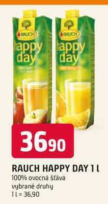 Trefa Rauch happy day džus 100% 1l, vybrané druhy nabídka
