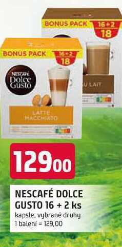 Trefa Kávové kapsle nescafé dolce gusto 16ks + 2ks, různé druhy nabídka