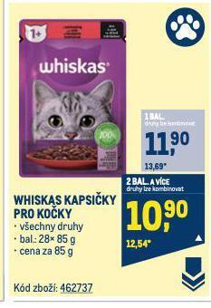 Makro Whiskas kapsičky pro kočky nabídka