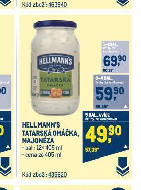 Makro Hellmann's tatarská omáčka nabídka