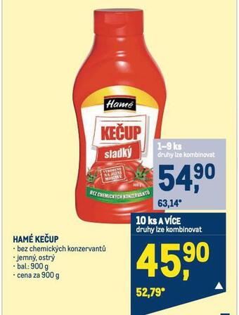 Makro Hamé kečup nabídka