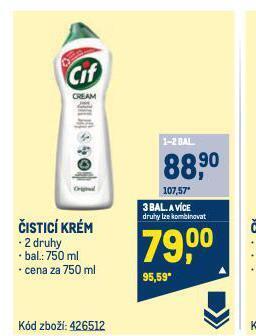 Makro Cif čisticí krém nabídka