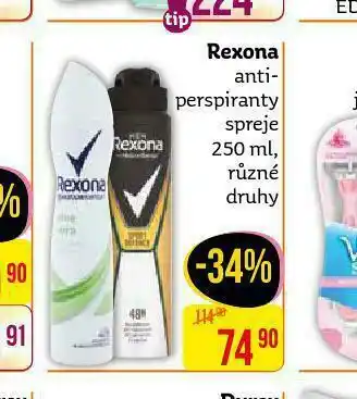 Teta Rexona antiperspiranty nabídka