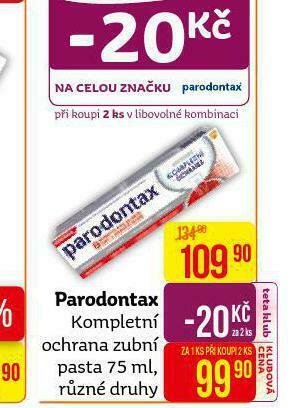 Teta Parodontax kompletní ochrana zubní pasta nabídka