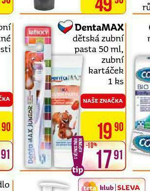 Teta Dentamax dětská zubní pasta nabídka
