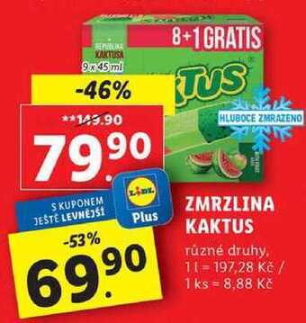 Lidl Zmrzlina kaktus, 9x 45 ml nabídka