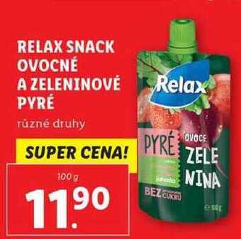 Lidl Relax snack ovocné a zeleninové pyré, 100 g nabídka