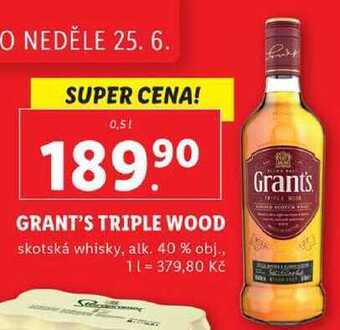 Lidl Grant's triple wood, 0,5 l nabídka