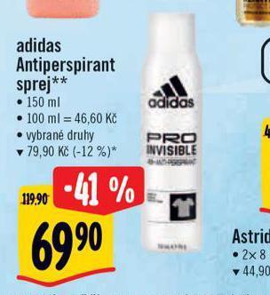 Adidas antiperspirant sprej