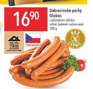 Globus Debrecínské párky nabídka