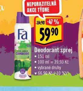 Albert Fa deodorant sprej nabídka