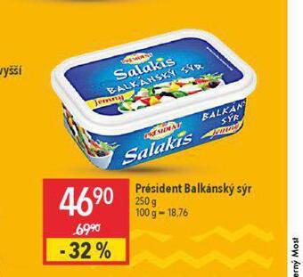 Globus Président balkánský sýr nabídka