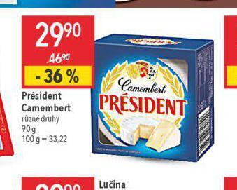 Globus Président camembert sýr nabídka