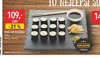 Globus Maki set avokádo nabídka