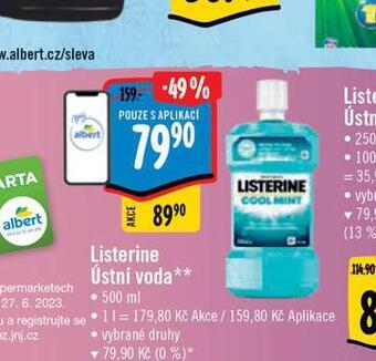 Albert Listerine ústní voda nabídka