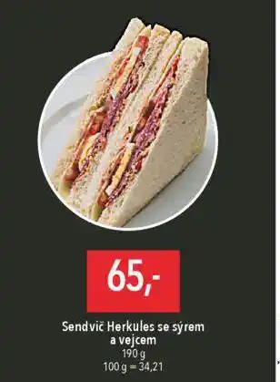 Globus Sendvič herkules se sýrem a vejcem nabídka